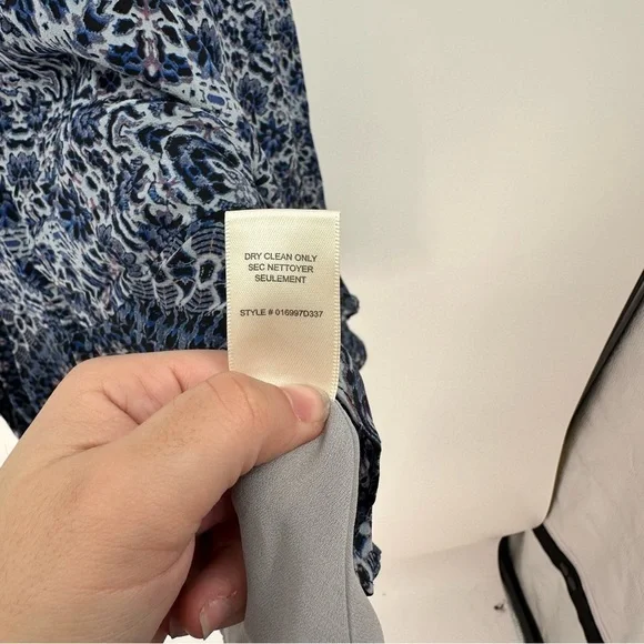 Rebecca Taylor Short Sleeve Tangier Paisley Dress Size 2 100% Silk - Picture 7 of 7